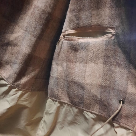 Vtg Woolrich Khaki Blanket Wool lining Chore Parka Field Hiking Jacket LG - Picture 10 of 14